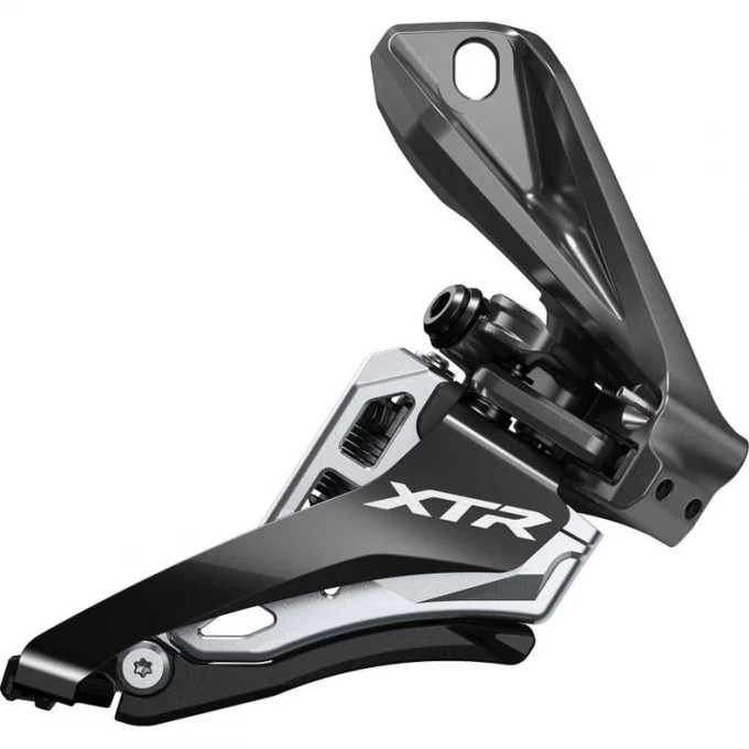 Переключатель передний SHIMANO XTR, M9100-E, 2X12 скоростей, E-TYPE, SIDE SWING, верхняя тяга, для 38T, CL:50/53мм IFDM9100E6 Переключатель передний SHIMANO XTR, M9100-E, 2X12 скоростей, E-TYPE, SIDE SWING, верхняя тяга, для 38T, CL:50/53мм IFDM9100E6