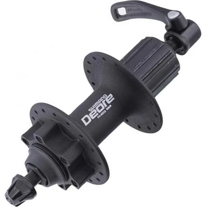 Втулка задняя SHIMANO DEORE, M525A, 36 отверстий, 8/9 скоростей, QR, 6-болтов, черный EFHM525AAZL Втулка задняя SHIMANO DEORE, M525A, 36 отверстий, 8/9 скоростей, QR, 6-болтов, черный EFHM525AAZL