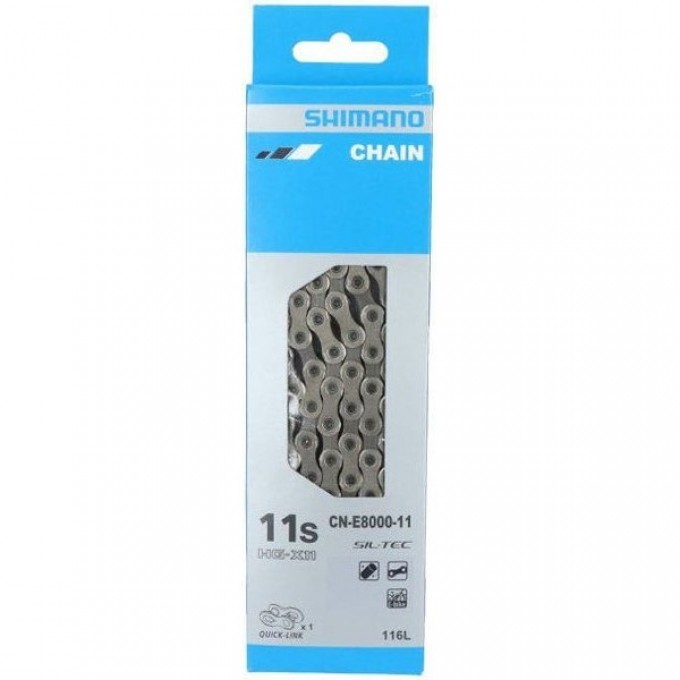 Цепь SHIMANO E8000, 11 скоростей, 126 звеньев, с замком цепи ICNE800011126Q Цепь SHIMANO E8000, 11 скоростей, 126 звеньев, с замком цепи ICNE800011126Q