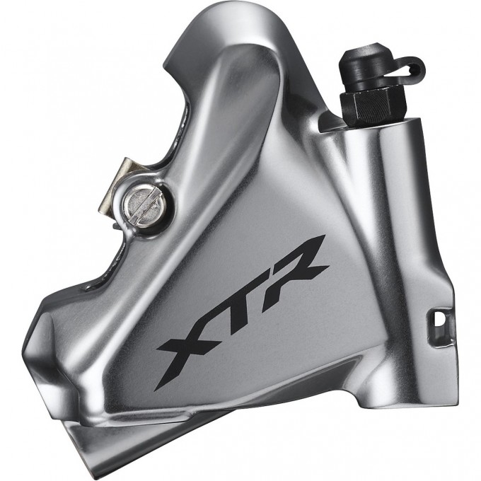 Калипер гидравлический SHIMANO XTR, M9110, задний, FLAT MOUNT, с болтами для крепления 25 мм, полимерные колодки K04Ti IBRM9110RDRX