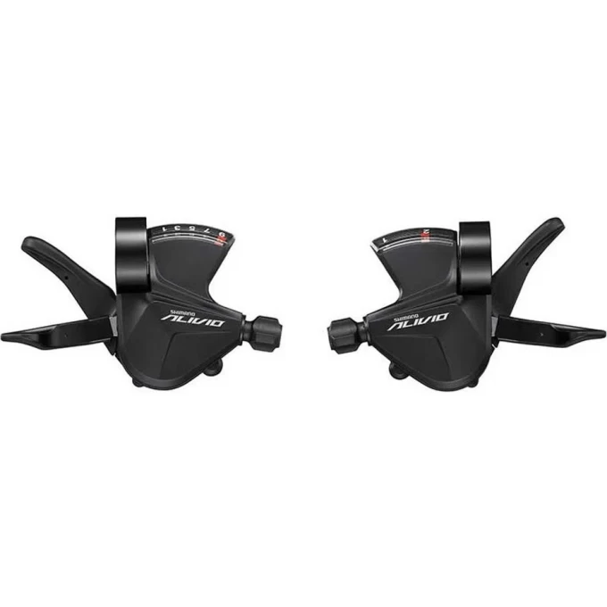 Шифтер SHIMANO ALIVIO, M3100, левый/правый, 2x9 скоростей, тросы.+оплетка ESLM31002PA Шифтер SHIMANO ALIVIO, M3100, левый/правый, 2x9 скоростей, тросы.+оплетка ESLM31002PA