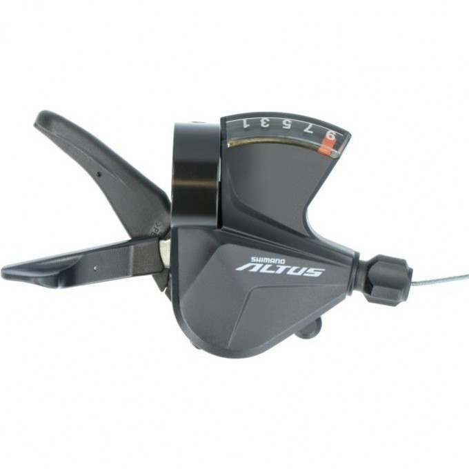 Шифтер SHIMANO ALTUS M2010, правый, 9 скоростей, трос 2050мм ESLM20109RA Шифтер SHIMANO ALTUS M2010, правый, 9 скоростей, трос 2050мм ESLM20109RA