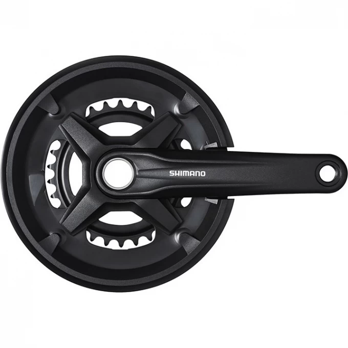 Система SHIMANO MT210, 175мм, для 2x9 скоростей, интегрированный вал, 46/30, с защитой, черный EFCMT210EX60CL Система SHIMANO MT210, 175мм, для 2x9 скоростей, интегрированный вал, 46/30, с защитой, черный EFCMT210EX60CL