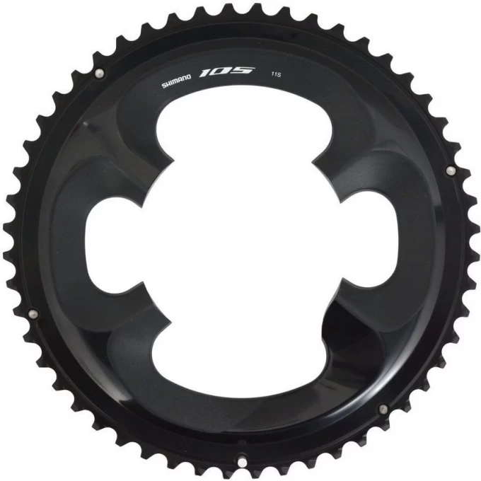 Звезда передняя SHIMANO 105, для FC-R7000, 53T-MW для 53-39T, черная Y1WV98050 Звезда передняя SHIMANO 105, для FC-R7000, 53T-MW для 53-39T, черная Y1WV98050